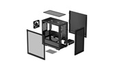 Корпус Deepcool CH370, TG, mini-ITX, mATX, черный