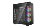 Корпус Deepcool CH780, TG (aquarium), 3x140mm ARGB Fan, mini-ITX, mATX, ATX, E-ATX, черный