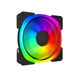 Вентилятор Powercase (CM21-14 ARGB) Black 140x140x25мм (PWM, 100шт./кор, 4pin +ARGB Sync, 500-1500±10% об/мин) Bulk