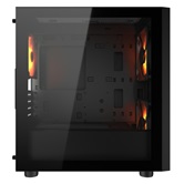 Корпус Cougar Uniface Mini RGB  2х140mm + 1x120mm ARGB Fan, ARGB Fan Hub, без БП, черный, mATX / CGR-55C9B-RGB
