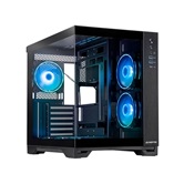 Корпус CHIEFTEC VISIO GM-30B-TG-OP, TG (aquarium), 6x120mm ARGB Fan, mini-ITX, mATX, ATX, черный