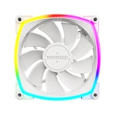 Вентилятор Montech RX120 PWM Reverse White / 120mm, 4pin PWM, 3pin ARGB, 800-1600RPM, 59.0CFM, 27.0dBA, Rifle bearing / RX120W