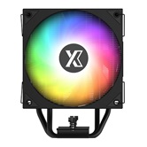 Кулер XASTRA AR400 ARGB BK  LGA1851/1700/1200/115X/AM5/AM4 (18шт/кор, TDP 220W, 4 тепл.трубки , PWM FAN ARGB 120mm , top cover with ARGB led,  black heatsink ) RET