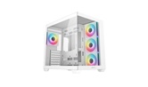 Корпус Deepcool CG530 4F WH, TG (aquarium), 4x120mm ARGB Fan, mini-ITX, mATX, ATX, белый