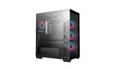 Корпус Deepcool CG580 4F, TG (aquarium), 4x120mm ARGB Fan, mini-ITX, mATX, ATX, черный