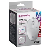 Мышь проводная  Defender Azora MB-241 USB, белый, 3D, 1200dpi, 1,8м, подсветка  (52242)