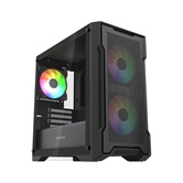 Корпус Powercase Mistral Micro X3B ARGB, Tempered Glass, 3x 120mm ARGB PWM Fan, чёрный, mATX  (CMMXB-A3)