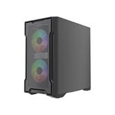 Корпус Powercase Mistral Micro X3B ARGB, Tempered Glass, 3x 120mm ARGB PWM Fan, чёрный, mATX  (CMMXB-A3)