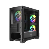 Корпус Powercase Mistral Micro X3B ARGB, Tempered Glass, 3x 120mm ARGB PWM Fan, чёрный, mATX  (CMMXB-A3)