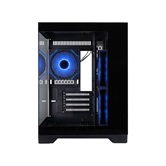 Корпус 1STPLAYER MEGAVIEW MV6-TP ARGB Black / mATX / 3x120mm ARGB fans / MV6-TP-BK-2FC7R-1FC7
