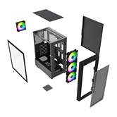 Корпус Powercase Mistral AY4B ARGB, Tempered Glass, 4x 120mm ARGB Fans, чёрный, ATX  (CMAYB-A4)