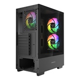 Корпус Powercase Mistral AY3B ARGB, Tempered Glass, 2x 140mm +1x 120mm ARGB Fans, чёрный, ATX  (CMAYB-A3)