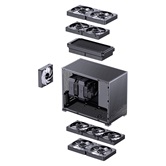 Корпус JONSBO D32 PRO Black, TG, mini-ITX, mATX, черный