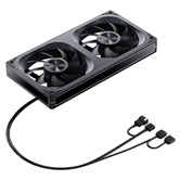 Вентилятор JONSBO ZA-240BR (2 in 1) 242х123х28мм REVERSE (20шт/кор, PWM, ARGB LED, 700-2400об/мин, черный) Retail
