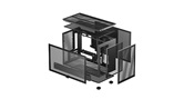 Корпус Deepcool CH260, TG, mini-ITX, mATX, черный