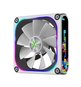 Вентилятор  дополнительный  XASTRA FZ120W ARGB reverse single pack 120x120x28мм ( PWM, FDB, ARGB, Matrix screen, Daisy-chain соединение , 0-2000 rpm, white)  BOX