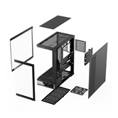 Корпус XASTRA Q700 0F-UC  Black ATX/Aquarium/Screewless/no fans/Type C Q700-0F-UC