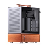 Корпус JONSBO T7 Silver, TG, mini-ITX, mATX, серебристый