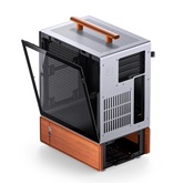 Корпус JONSBO T7 Silver, TG, mini-ITX, mATX, серебристый