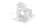 Корпус Deepcool CH160 PLUS WH, TG, mini-ITX, mATX, белый