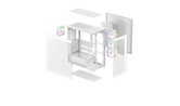 Корпус Deepcool CG580 4F V2 WH, TG (aquarium), 4x120mm ARGB Fan, mini-ITX, mATX, ATX, белый