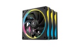 Вентилятор DEEPCOOL FL12 SE 3 IN 1 120x120x25мм (16шт./кор, PWM, ARGB, черный, 400-1900об/мин) Color BOX