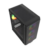 Корпус Powercase Mistral Micro EM22, Tempered Glass, 4x120mm FRGB fan, чёрный, mATX  (CMMEM22B-L4)