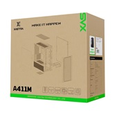 Корпус XASTRA  A411M 4ARGB-FC Black mATX/Mesh /ScrewlessTG+mesh panel/ 4x120mm ARGB PWM FC fans/ A411M-4FC12A