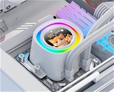 Комплект водяного охлаждения ID-COOLING FX360 LCD WHITE LGA1851/1700/1200/115X/AM4/AM5 (6шт/кор,TDP 350W, ARGB FAN and PUMP, LCD Display, PWM, TRIPLE FAN 120mm, белый) RET