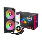 Система водяного охлаждения 1STPLAYER TS1 240 Black / 2x120mm, ARGB, 250W TDP / TS1-240-BK