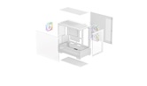 Корпус Deepcool CG380 3F WH, TG (aquarium), 3x120mm ARGB Fan, mini-ITX, mATX, белый