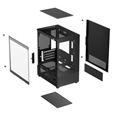 Корпус XASTRA Q300M 5ARGB-C6 Black mATX/Aquarium/Screewless/ 5x120mm ARGB PWM FC fans/Argb+PWM HUB 6port/ Q300M-5FC12A-C6