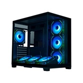 Корпус XASTRA QW500 7ARGB-C10-UC Black ATX/Aquarium/Screewless/7x120mm ARGB PWM FM fans/Argb+PWM HUB 10port/Type-C/ QW500-7FM12A-C10-UC