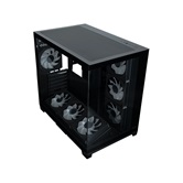 Корпус XASTRA QW500 7ARGB-C10-UC Black ATX/Aquarium/Screewless/7x120mm ARGB PWM FM fans/Argb+PWM HUB 10port/Type-C/ QW500-7FM12A-C10-UC