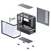 Корпус JONSBO D200 Black, TG (aquarium), mini-ITX, mATX, черный