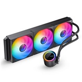 Комплект водяного охлаждения JONSBO TG-420 ARGB Black LGA1851/1700/1200/115X/AM5/AM4 (4шт/кор, TDP 300W, ARGB FAN and PUMP, PWM, TRIPLE FAN 140mm) RET