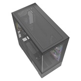 Корпус Powercase Vision Micro S3B, Tempered Glass, Type-C, 3x 120mm ARGB PWM Fan, чёрный, mATX  (CVMMSB-A3)