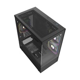 Корпус Powercase Vision Micro M2 ARGB, Tempered Glass, 3x 120mm ARGB PWM Fan, чёрный, mATX  (CVMBM2-A3)