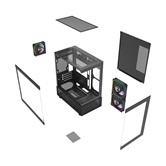 Корпус Powercase Vision Micro M2 ARGB, Tempered Glass, 3x 120mm ARGB PWM Fan, чёрный, mATX  (CVMBM2-A3)