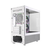 Корпус Powercase Vision Micro M2 ARGB, Tempered Glass, 3x 120mm ARGB PWM Fan, белый, mATX  (CVMWM2-A3)