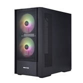 Корпус 1STPLAYER AU7 ARGB Black / ATX / 2x140mm & 3x120mm ARGB fans / AU7-BK-2FA7-14-2FA7R-1FA7