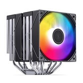 Кулер JONSBO CB80 Black LGA1851/1700/1200/115X/AM5/AM4 (12шт/кор, TDP 260W, PWM, 120mm ARGB LED Fan + 120mm Black Fan, 6 тепловых трубок, 4-pin) Retail