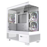 Корпус Powercase Vision Micro S3W, Tempered Glass, Type-C, 3x 120mm ARGB PWM Fan, белый, mATX  (CVMMSW-A3)