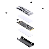 Радиатор для SSD M.2 2280 JONSBO M202 Grey (серый)