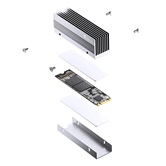Радиатор для SSD M.2 2280 JONSBO M201 Silver (серебристый)