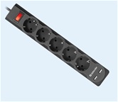 Сетевой фильтр Defender DFS 755 5.0 м, 5 розеток, 2xUSB, черный (99755)