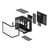 Корпус XASTRA QR600M  0F-UC Black mATX/Aquarium/Curve Glass /Led Strip/No fans/Type-C/ QR600M-0F-UC-L