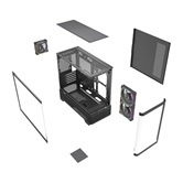 Корпус Powercase Vision Micro M6B, Curved Glass, Type-C, 3x 120mm ARGB PWM Fan, чёрный, mATX  (CVMM6B-A3)