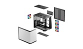 Корпус Deepcool CG530U 4F, TG (aquarium), 4x120mm ARGB Fan, mini-ITX, mATX, ATX, черный