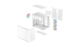 Корпус Deepcool CG530U 4F WH, TG (aquarium), 4x120mm ARGB Fan, mini-ITX, mATX, ATX, белый